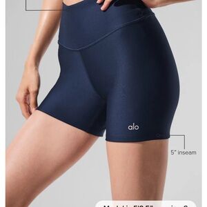 ALO Yoga Women's Dark Blue Bike Shorts